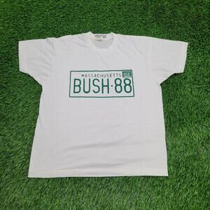 Vintage 1988 George-Bush Shirt Women L/XL 21x23 Presidential